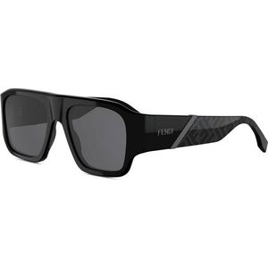 FENDI Diagonal Black Square Sunglasses ONE SIZE (54) Fekete Női Napszemüvegek kép