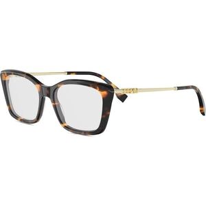 FENDI Fendigraphy Havana Rectangular Eyeglasses ONE SIZE (53) Havana Unisex Dioptriás szemüvegek kép