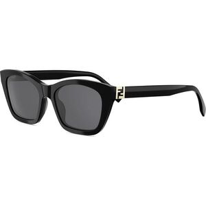 FENDI Forever Black Rectangular Sunglasses ONE SIZE (54) Fekete Unisex Napszemüvegek kép