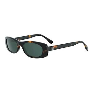 FENDI Squared Havana Rectangular Sunglasses ONE SIZE (53) Havana Női Napszemüvegek kép