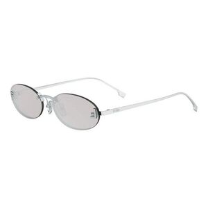 FENDI First Crystal Grey Oval Sunglasses ONE SIZE (54) Ezüst Férfi Napszemüvegek kép