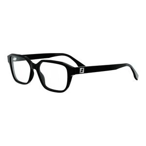 FENDI Squared Black Rectangular Eyeglasses ONE SIZE (55) Fekete Női Dioptriás szemüvegek kép