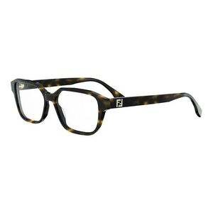 FENDI Squared Havana Rectangular Eyeglasses ONE SIZE (55) Havana Női Dioptriás szemüvegek kép