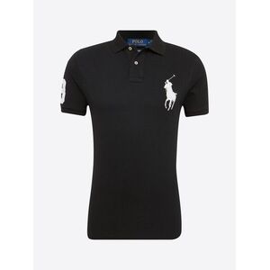 Polo Ralph Lauren Póló 'SSKCBPPCMSL-SHORT SLEEVE-KNIT' fekete / fehér kép