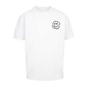 Merchcode Póló 'Halloween - Haunted and Happy' fekete / fehér kép