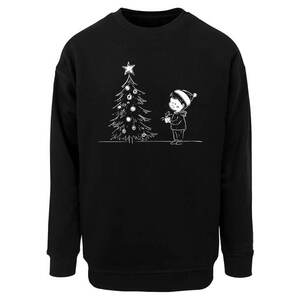 Merchcode Tréning póló 'Christmas Cute Kid' fekete / fehér kép