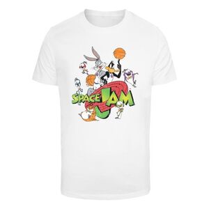 Merchcode Póló 'Space Jam Team' zöld / narancs / fekete / fehér kép