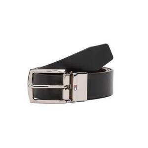 TOMMY HILFIGER Övek 'Flag Rectangular Buckle Reversible' sötét barna / fekete kép