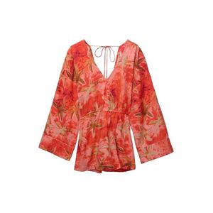 Pull&Bear Kezeslábas világoszöld / mandarin / piros / pasztellpiros kép