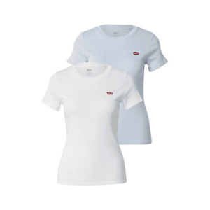 LEVI'S ® Póló 'Essential Tee (2-Pack)' pasztellkék / fehér kép