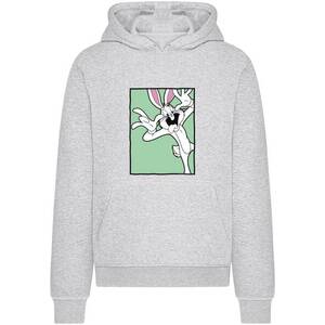 Merchcode Tréning póló 'Looney Tunes Bugs Bunny Funny Face' szürke melír / menta / fekete / fehér kép