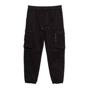 Pull&Bear Cargo nadrágok fekete kép