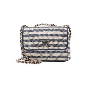 GUESS Válltáska 'GIULLY II MINI 2 COMP CVTR FLP' tengerészkék / fehér kép