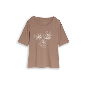 TOM TAILOR Póló taupe / fehér kép