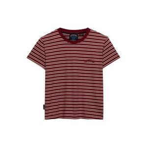 Superdry & Co Póló 'Essential' bordó / piszkosfehér kép
