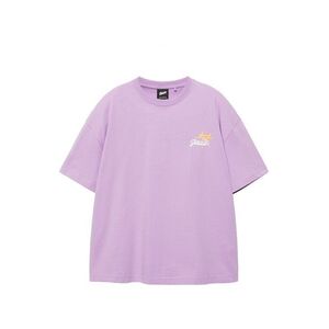 Pull&Bear Póló 'STWD COMMUNITY REFRESH' curry / levendula / fehér kép