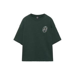 Pull&Bear Póló 'LOS ANGELES' aranysárga / sötétzöld kép