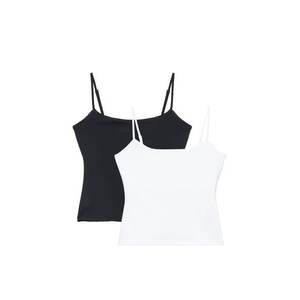 Pull&Bear Top fekete / fehér kép