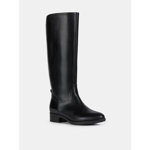 Black Leather Boots Geox kép