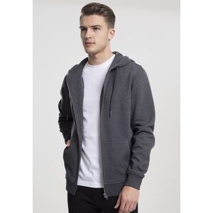 Basic Zipper Hoody Charcoal kép
