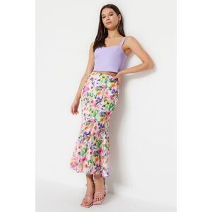 Trendyol Multicolored Floral Patterned Maxi Length Woven Skirt kép