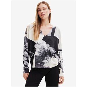 DESIGUAL WHITE WOMEN'S SWEATER kép