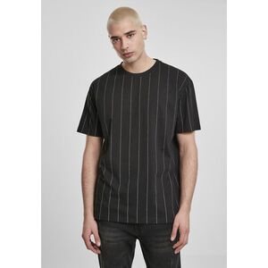 Oversized Pinstripe Tee black kép