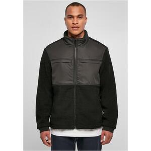 Patched Sherpa jacket black kép