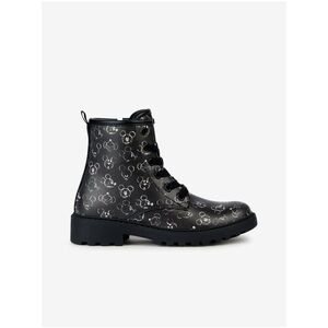 Black Girls' Patterned Ankle Boots Geox Casey - Girls kép