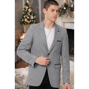 C9058 DEWBERRY MEN'S JACKET-SOLID GREY kép