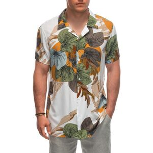 Ombre Men's viscose patterned short sleeve shirt OM-SHPS-0113 kép