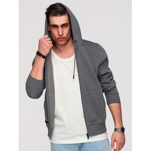 Ombre Men's unbuttoned BASIC sweatshirt - graphite kép