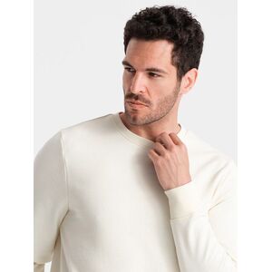 Ombre BASIC men's non-stretch cotton sweatshirt - cream kép