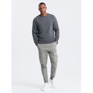 Ombre BASIC men's non-stretch cotton sweatshirt - graphite kép