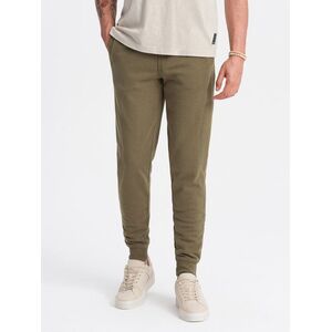 Ombre Men's BASIC cotton jogger sweatpants - olive kép