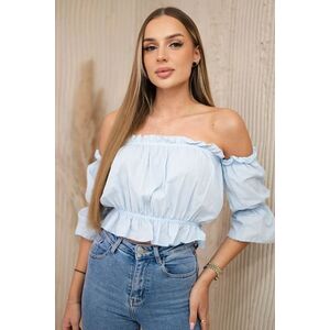 Azure blouse without shoulders kép
