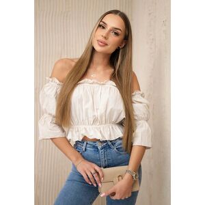 Beige shoulder blouse kép