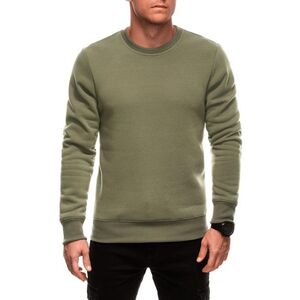 Edoti BASIC men's uniform round neck sweatshirt - dark olive green kép