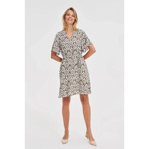 Marisse Patterned Olive Dress kép