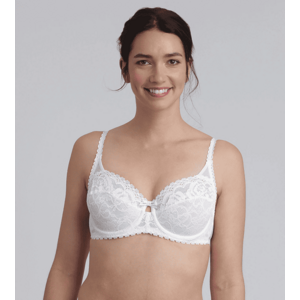 DIM PLAYTEX UNDERWIRE BALCONETTE BRA - Women's lace bra with underwire - white kép