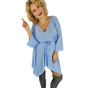 Pri Beautiful loose mini asymmetrical glitter dress OPALINA kép