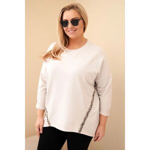 Plus size pamut blúz leopárdmintával kép