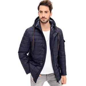 Férfi téli steppelt kabát kép