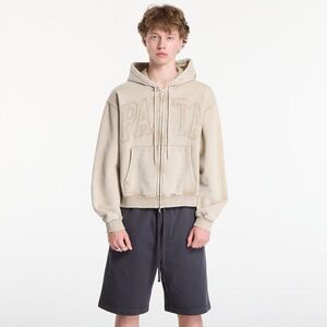 Sweatshirt Patta Loopback Logo Zip Hooded Sweater UNISEX Irish Cream XL kép