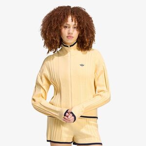 Pulóver adidas Cable Knit Firebird Track Top Warm Vanilla M kép