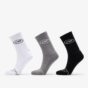 Zoknik Footshop Basic Crew Socks 3-Pack Black/ White/ Grey 43-46 kép