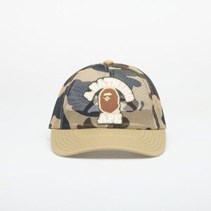 Cap A BATHING APE 1st Camo College Patched Mesh Cap Yellow UNISEX Universal kép