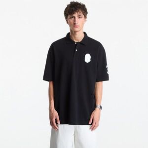 Póló A Bathing Ape Large Ape Head Relaxed Fit Polo UNISEX Black L kép