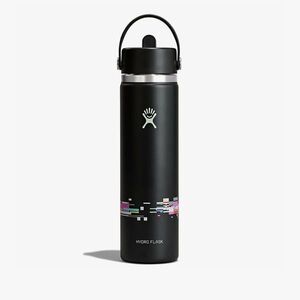 Palack Hydro Flask 710 ml Wide Flex Straw Cap Glitch Black 710 ml kép