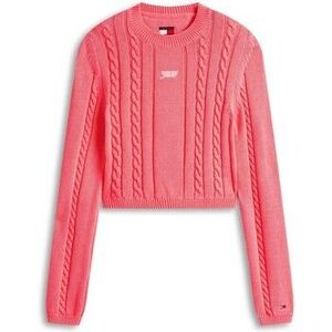 Pulóverek Tommy Jeans Tjw Cable Script Swe kép